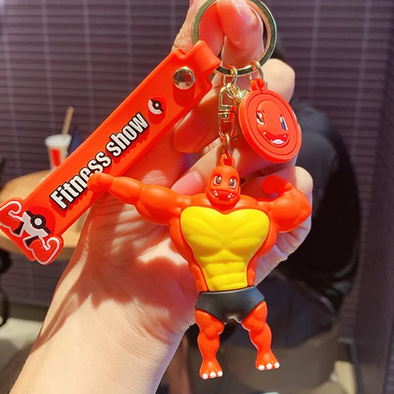 Anime Muscle Charmander Key Ring