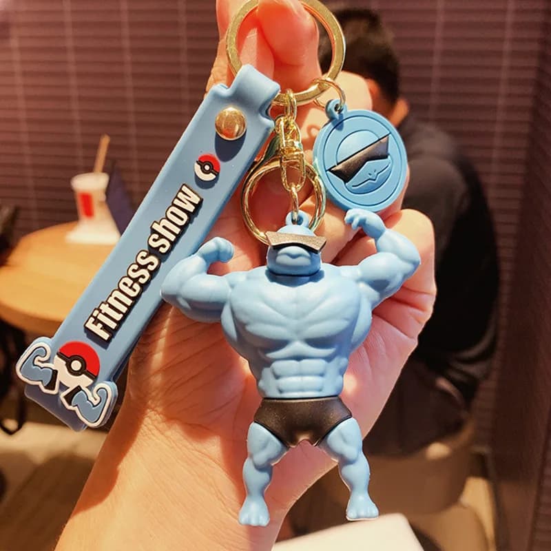 Anime Muscle Squirtle Key Ring